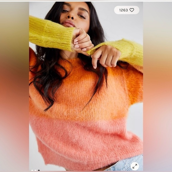 Free People Autumn Sky Pullover NWT‎ Large - Picture 8 of 14